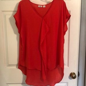 Reddish coral Cato dressy top worn once XL
